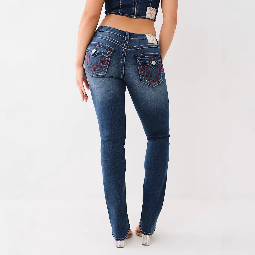 Embroidered Casual Jeans