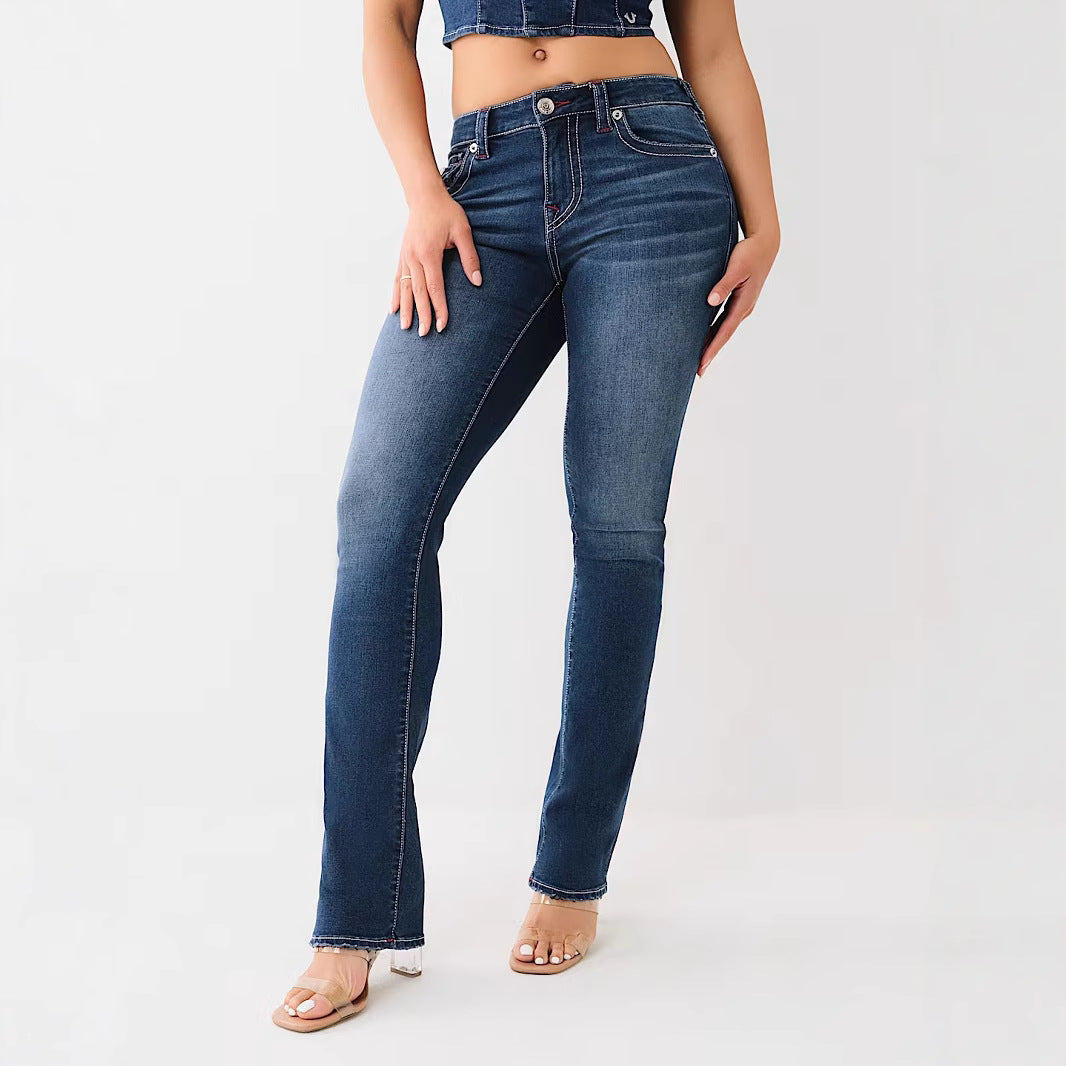 Embroidered Casual Jeans